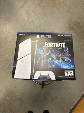 Sony PS5 Fortnite Limited Edition Console - White & Black Cobalt Star Bundle